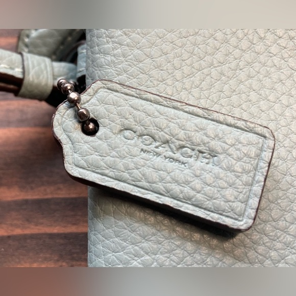 COACH double corner zip wristlet, gray - Picture 6 of 9